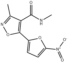 N,3-Dimethyl-5-(5-nitro-2-furyl)-4-isoxazolecarboxamide 结构式