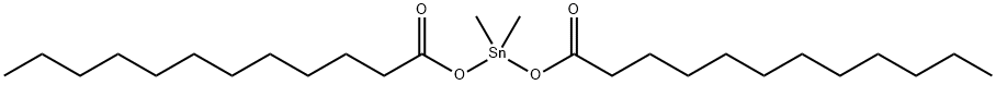 ビス(ラウロイルオキシ)ジメチルスタンナン 化学構造式