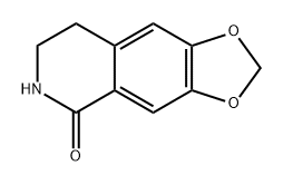 7,8-ジヒドロ-1,3-ジオキソロ[4,5-g]イソキノリン-5(6H)-オン 化学構造式