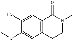 1(2H)-Isoquinolinone, 3,4-dihydro-7-hydroxy-6-methoxy-2-methyl- Structure