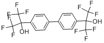 4,4'-ビス(2-ヒドロキシヘキサフルオロイソプロピル)ビフェニル 化学構造式
