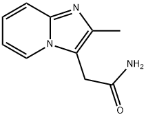 2-メチルイミダゾ[1,2-a]ピリジン-3-アセトアミド 化学構造式