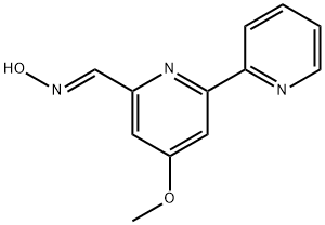 (E)-4-メトキシ-[2,2'-ビピリジン]-6-カルボアルデヒドオキシム 化学構造式