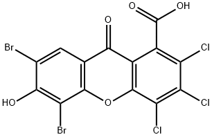 1-CARBOXYL-5,7-DIBROMO-6-HYDROXY-2,3,4-TRICHLOROXANTHONE Structure