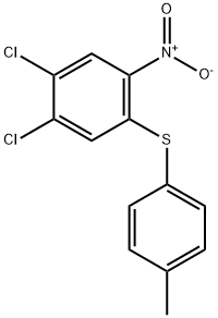 1,2-DICHLORO-4-[(4-METHYLPHENYL)THIO]-5-NITROBENZENE Structure