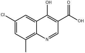 6-CHLORO-4-HYDROXY-8-METHYLQUINOLINE-3-CARBOXYLIC ACID Structure