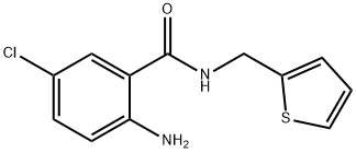N1-(2-噻酚甲基)-2-氨基-5-氯苯甲酰胺 结构式