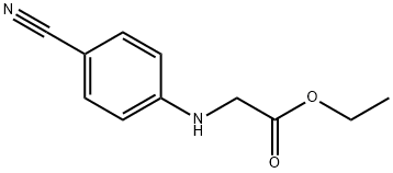 N-(4-シアノフェニル)グリシンエチル 化学構造式