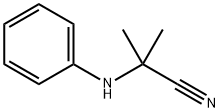 2-メチル-2-(フェニルアミノ)プロピオノニトリル 化学構造式