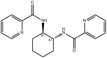 (-)-N,N'-(1R,2R)-1,2-二氨基环己烷二基双(2-吡啶甲酰胺) 结构式