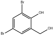 2,4-二溴-6-(羟甲基)苯酚 结构式