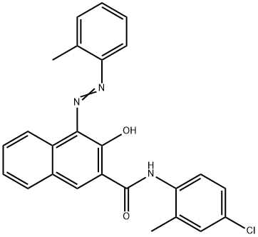 N-(4-chloro-2-methylphenyl)-3-hydroxy-4-[(2-methylphenyl)azo]naphthalene-2-carboxamide Struktur