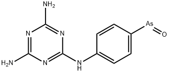 N-(4-アルセノソフェニル)-1,3,5-トリアジン-2,4,6-トリアミン 化学構造式