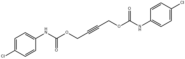 Bis(p-chlorophenylcarbamic acid)2-butyne-1,4-diyl ester 结构式
