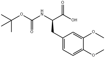 BOC-3,4-ジメトキシ-D-フェニルアラニン 化学構造式