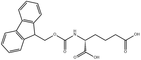 FMOC-D-2-アミノアジピン酸 化学構造式
