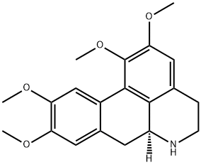 [6aS,(+)]-5,6,6a,7-Tetrahydro-1,2,9,10-tetramethoxy-4H-dibenzo[de,g]quinoline Struktur