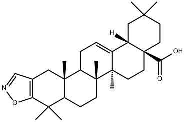 齐墩果-2,12-二烯[2,3-d]异恶唑-28-酸 结构式