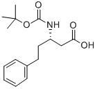 BOC-(S)-3-アミノ-5-フェニルペンタン酸 化学構造式