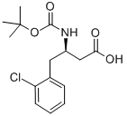 BOC-(R)-3-氨基-4-(2-氯苯基)-丁酸,218608-93-6,结构式