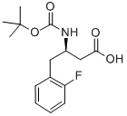 BOC-(R)-3-氨基-4-(2-氟苯基)-丁酸, 218608-98-1, 结构式