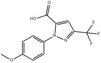 1-(4-メトキシフェニル)-3-(トリフルオロメチル)-1H-ピラゾール-5-カルボン酸 化学構造式