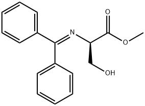 (R)-METHYL 2-(DIPHENYLMETHYLENEAMINO)-3-HYDROXYPROPANOATE Structure