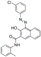 4-[(3-クロロフェニル)アゾ]-3-ヒドロキシ-N-(2-メチルフェニル)-2-ナフタレンカルボアミド 化学構造式