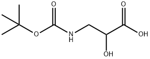 Propanoic acid, 3-[[(1,1-dimethylethoxy)carbonyl]amino]-2-hydroxy- (9CI) 化学構造式