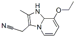 Imidazo[1,2-a]pyridine-3-acetonitrile, 8-ethoxy-1,8a-dihydro-2-methyl- (9CI) Struktur