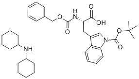 N-苄氧羰基-1-BOC-L-色氨酸 二环己基铵盐, 218938-57-9, 结构式
