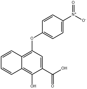 1-Hydroxy-4-(4-nitrophenoxy)-2-naphthoic acid Struktur