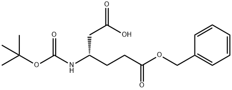 BOC-L-Β-ホモグルタミン酸D-ベンジルエステル 化学構造式
