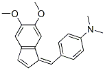 4-[(5,6-ジメトキシ-1H-インデン-1-イリデン)メチル]-N,N-ジメチルアニリン 化学構造式