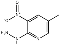 2-ヒドラジニル-5-メチル-3-ニトロピリジン 化学構造式
