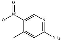 2-アミノ-4-メチル-5-ニトロピリジン 化学構造式