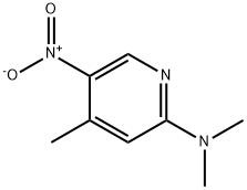 N,N,4-三甲基-5-硝基吡啶-2-胺, 21901-43-9, 结构式