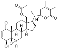 (22R)-18-Acetoxy-5,6β-epoxy-4β,22-dihydroxy-1-oxo-5β-ergosta-2,24-dien-26-oic acid δ-lactone Structure