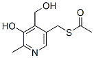 5-Acetylthiomethyl-3-hydroxy-2-methyl-4-pyridinemethanol Structure