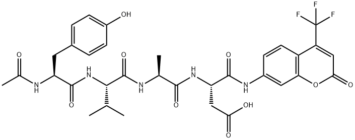 AC-TYR-VAL-ALA-ASP-AFC, 219137-85-6, 结构式