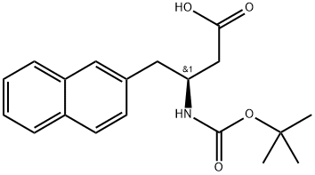 BOC-(S)-3-氨基-4-(2-萘基)-丁酸 结构式