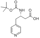 (S)-BOC-4-(4-吡啶)-Β-高丙氨酸,219297-13-9,结构式