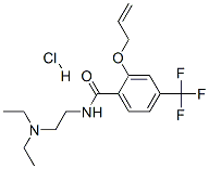 2-(allyloxy)-N-[2-(diethylamino)ethyl]-alpha,alpha,alpha-trifluoro-p-toluamide hydrochloride Structure