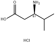 (R)-3-アミノ-4-メチルペンタン酸塩酸塩 化学構造式