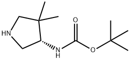Carbamic acid, [(3S)-4,4-dimethyl-3-pyrrolidinyl]-, 1,1-dimethylethyl ester (9CI) Struktur