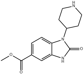METHYL 2-OXO-1-PIPERIDIN-4-YL-2,3-DIHYDRO-1H-BENZOIMIDAZOLE-5-CARBOXYLATE Structure