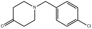 1-[(4-クロロフェニル)メチル]ピペリジン-4-オン 化学構造式