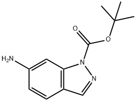 1-BOC-6-アミノ-1H-インダゾール 化学構造式