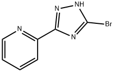 2-(3-ブロモ-1H-1,2,4-トリアゾール-5-イル)ピリジン 化学構造式