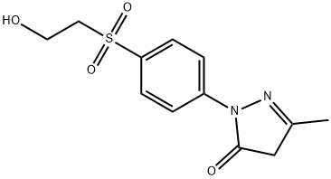 2,4-二氢-2-[4-[(2-羟基乙基)磺酰基]苯基]-5-甲基-3H-吡唑-3-酮 结构式
